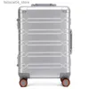 Suitcases GraspDream Men 20 24 Inch Aluminum Suitcase Business Rolling Luggage 29 inch large capacity Trolley Case For Travelling Q240115