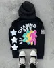 Coreano vintage y2k hip hop impressão estética oversized hoodie casual retro gótico moda senhoras topos roupas kawaii 240115