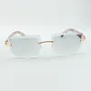 style Best-selling Direct sales high-quality cutting lens sunglasses 3524021 peacock wood temples glasses size 58-18-135 mm