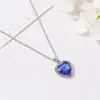 Hänge halsband smycken titanic crystal pärla kärlek halsband temperament av det klassiska hjärthavet för kvinnor