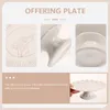 Plates Ceramic Lotus Offering Plate Fruit Bowl Tray Sacrifices Serving Ceramics Temple Holder