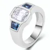 Aangepaste fijne sieraden VVS DEF kleur Emerald Cut 10K gouden trouwring Moissanite sieraden verlovingsringen voor vrouwen