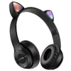 Casque dégradé casque dessin animé Flash lumière enfants enfants casque commande vocale Bluetooth compatible rose petite fille écouteur cadeau