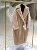 Maxmaras Coat Teddy Bear Womens Cashmere Caats Wood Winter 2024 Novo M Home Mesmo