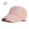 Ball Caps Summer Hollow Out Baseball For Women Breathable Knitting Holiday Mesh Hats Bone Gorras Adjustable Cap Sun Hat