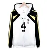 Japão anime haikyuu fukurodani 3d hoodies moletom masculino akaashi keiji bokuto koutarou zíper jaqueta com capuz cosplay costume250v