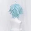 Feestartikelen Genshin Impact Chongyun 30cm Ijsblauw Hittebestendig Synthetisch Haar Anime Cosplay Pruiken Pruik Cap