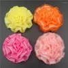 Acessórios de cabelo 15pcs 2.5 "Chiffon Malha Pano Flores para DIY Infantil Bebê Headbands Tecido Flor Meninas Banda Headwear Artesanato Suprimentos