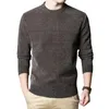 Maglioni da uomo maglione da uomo girocollo lavorato a maglia spesso maniche lunghe pullover casual per l'home office 2024 inverno