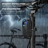ロックAWAPOW盗難防止自転車アラーム113DB振動リモートコントロール固定クリップモーターサイクル自転車安全システム付き防水アラーム