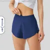 lu-16 Zomer Track That 2,5-inch Hotty Hot Shorts Losvallend Ademend Sneldrogend Sport Dames Yoga Broek Rok Veelzijdig Casual Zijzak Gymondergoed UVB2