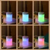 Humidifiers Air Humidifier Mini Portable Sprayer USB Colorful Atmosphere Light Mute Large Spray Aromatherapy Machine Car Office Air CleanerL240115