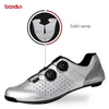 Schuhe Boodun 2021 Neue Ultralight -Straßenradbikeschuhe mit Kohlefaser Sohle atmungsaktiv