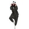 Pumpkin King Jack Skellington Femmes et Hommes Kigurumi Polaire Costume pour Halloween Carnaval Fête du Nouvel An bienvenue Drop Shipp248B