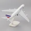 Metallflugzeugmodell, 20 cm, 1 400 Französische A380, Metallnachbildung, Legierungsmaterial, Luftfahrtsimulation, Kindergeburtstagsgeschenk, Dekoration, 240115