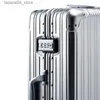 Bavullar Alüminyum Magnezyum Alaşım Büyük Boy Bagaj Teklifleri Tekerlekler ile Seyahat Bavulları Ücretsiz Nakliye Kabin Moda Valiz Q240115