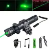 Pointeurs Tactique chasse vert Laser point vue commutateur réglable 532nm pointeur Laser fusil portée du pistolet Rail baril pressostat montage