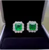 Boucles d'oreilles Columbia vert S925, argent, petite princesse, couleurs carrées, artisanat exquis, cadeau de fiançailles, bijoux