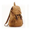 Moda vintage deri askeri tuval sırt çantası erkek sırt çantası okul çantası backpack backpack kadın çıplak erkek sırt çantası 240113