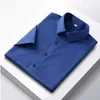 Camisas casuais masculinas verão camisa de manga curta de alta qualidade suave elástico resistente a rugas macio e confortável negócios formal social 5xl