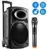 Haut-parleurs Super Power Bluetooth en haut-parleur Colonne Subwoofer K Song Boombox Outdoor Square Dance Soundbox Microphone sans fil TF Aux U Disque