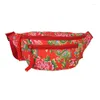 Midjesäckar 2024 Big Flower Bag For Women High Quality Nylon Chest Cute Fanny Pack Designer Belt