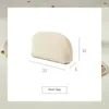 Cosmetic Bags Leather Clutch Wash Bag Women Solid Color Party Half Moon Zipper Ladies Make Up Luxury