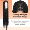 Synthetic Wigs Kalyss 46 Knotless Spring Twist Braided Wigs for Women Full Double Lace Triangle Knotless Cornrow Braided Wigs with Baby Hair Q240115