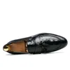 Hommes chaussures en cuir décontracté marque mocassin Oxfords conduite mocassins mocassins robe pour gland italien 240115