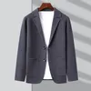 Высший класс осень-зима брендовая мода вязаный пиджак мужской кардиган Slim Fit свитер повседневные пальто куртка одежда 240115