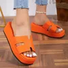 Talltor 2024 Summer Platform Women Wedge Round Toe Casual Flat Leather Outdoor Rubber Women's Beach