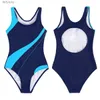 Costumi da bagno Donna Costume intero Costumi da bagno sportivi Costumi da bagno Monokini Donna 2023 Summer Beach Costume da bagno sexy girocollo Costume da bagno L240115