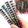 Fasce per capelli 6 pezzi Mini fermagli per capelli Clip antiscivolo Fermagli per capelli con strass Morsetti in metallo Mix di fiori colorati Accessori per capelli per donne Ragazze