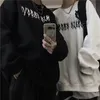 Autumn Punk Black Sweatshirts Tops Gothic Grunge Oversized Hoodie Streetwear Womens Hip-hop Cool Couple High Street Pullovers 240115