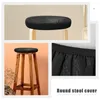 Чехлы на стулья, защитный чехол для стула, круглая защита для сиденья, черный для барных стульев для столовой