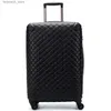 Suitcases Business Trolley Case Travel Shoulder Handbag 4-Wheeled Suitcase Women Luggage PU Leather Plaid Storage Bag Baggage Cosmetic Box Q240115