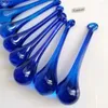 Kroonluchter Kristal 10PCS 20x80mm Blauwe Regendruppels Deel Lamp Glas Opknoping Hangers Kralen Gordijn Accessoires Party thuis DIY