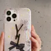 Klasyczny projektant telefoniczny Women Fashion Bowknot Flower Case Luksusowe litery wydrukowane fonegaza dla iPhone'a 14 Pro Max 13 12 11 -3