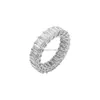 Moda 14K Solid biały złoto AU585 Dobra jakość pierścień Moissanite Fine Biżuter