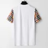 T-shirt pour hommes Designer Plaid imprimé T-shirt décontracté été respirant haut de sport hommes et femmes de haute qualité pur coton T-shirts disponibles en trois couleurs