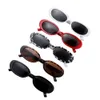 Oval sunglasses women ins Korean fashion cat eye net red street milk cow frame