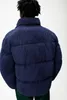 Mannen Down 2024 Winter Mannen Mode Blauw Corduroy Parka Jas Casual Zakken Warme Katoenen Jas Uitloper Mannelijke