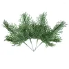 Dekorativa blommor 10st Artificial Cypress Leaf Short Branch Christmull Decoration Pine Needle Diy Wreath Material
