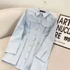 Runway Dresses Designer brand high-quality Popular fashion women's clothing Blue lapel shirt dress for women Perfect for early spring wear