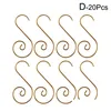 Christmas Decorations 20Pcs Metal S-Shaped Hook Rack Mini Mti-Purpose Hooks Tree Holder Decoration Stainless Steel Party Supplies Drop Otger