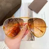 24ss Neue Frühlings-Winter-Damen-Metallsonnenbrille TF900 Designer-Pilotensonnenbrille Top-Qualität Hardware-Rahmenzubehör Damen-Reiseurlaub Ovale Brille