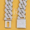 2024 Vendita calda Mans Catena cubana 3 file da 15 mm 18 mm s925 cravatta argento ghiaccio fuori moissanite bling gioielli a base di collegamenti cubani