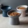 Ciotole per cibo in stile nordico per gatti Ciotole per animali domestici in ceramica Piatti per mangiare in ceramica con piedi alti Cuccioli di gatto Ciotole opache Ciotole per cani rialzate 240113