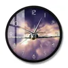 Wall Clocks Military Jet Fighter Modern Clock Airplane Flying Above The Clouds Art Aviation Decorative Aircraft Silent Watch