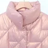 Trenchs pour femmes Automne Hiver Épaissi Chaud Court Coton Manteau Mode Solide Col Debout Lâche Douce Veste Décontractée Filles